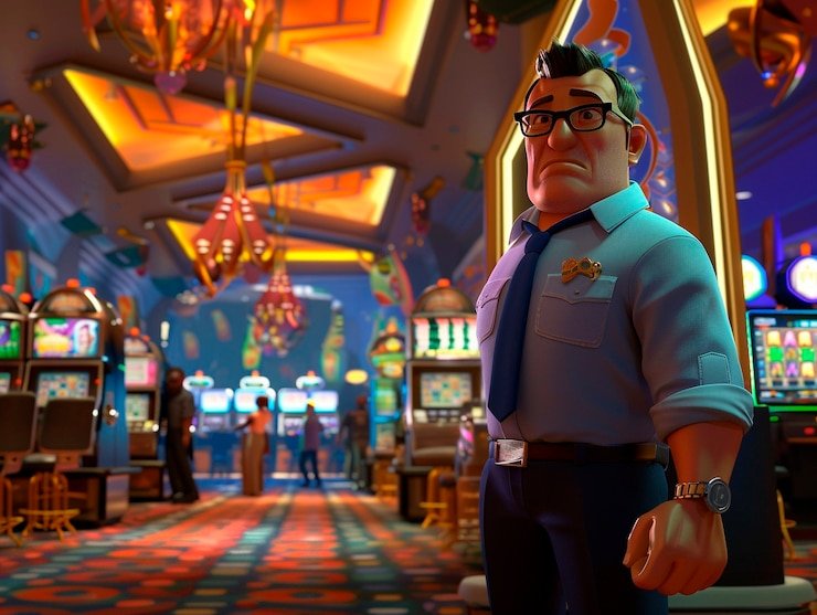 Tata letak meja Casino Hold'em dengan dealer langsung di selot5000